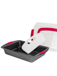 11 Piece Perfect Slice Bakeware Set - Grey And Red