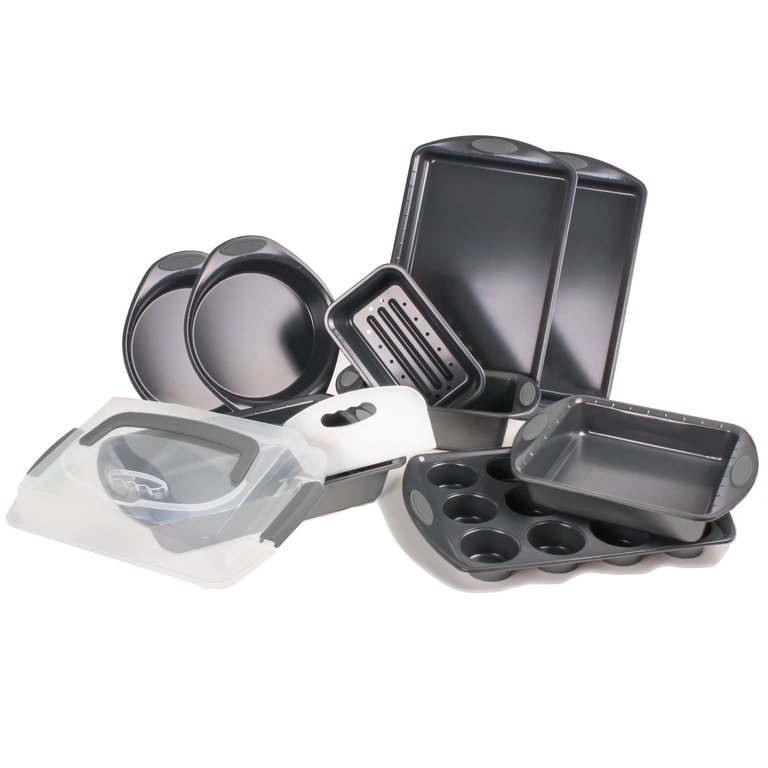 11 Piece Perfect Slice Bakeware Set - Grey - Grey