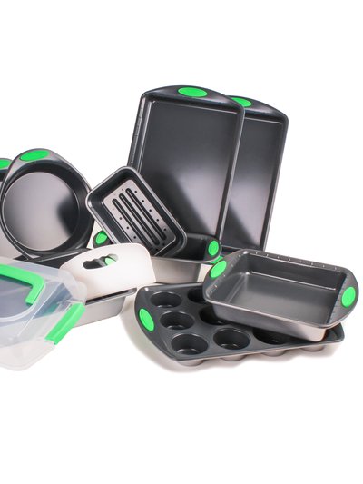 BergHOFF 11 Piece Perfect Slice Bakeware Set - Silver & Green product