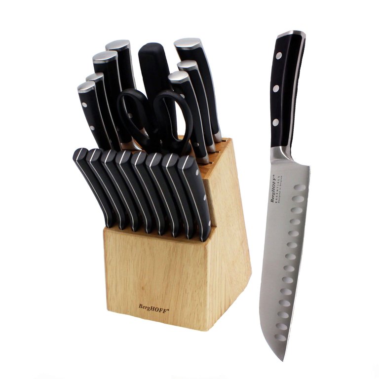 18Pc Triple Riveted Knife Block Set