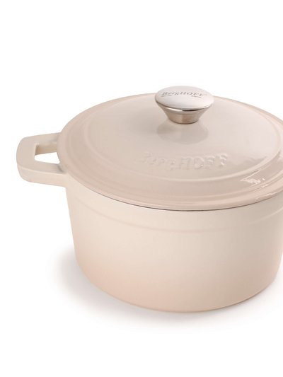 BergHOFF 7qt Cast Iron Round Covered Dutch Oven, Meringue product