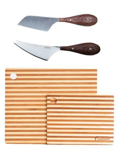 BergHOFF Aaron Probyn 4pc Cheese Set with Cutting Board, Soft & Hard Cheese Knife product