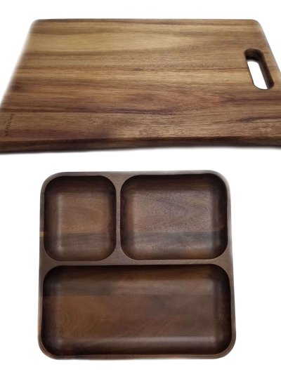 BergHOFF Acacia Wood 2Pc Cutting Board & Tray Set product