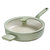 Balance Non-stick Ceramic Sauté Pan (Long Handle) 10.25", 3.1qt. With Glass Lid, Recycled Aluminum, Sage