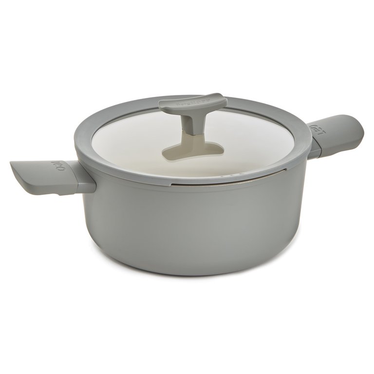 Balance Non-Stick Ceramic Stockpot 10", 4.6qt. With Glass Lid - Moonmist - Moonmist