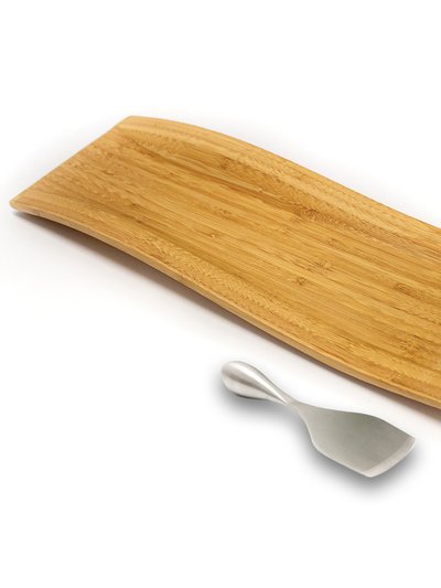 BergHOFF Bamboo 2Pc Wavy Board & Aaron Probyn Cheese Knife Set product