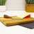 Bamboo 3Pc Striped Cutting Board And Aaron Probyn Cheese Knives Set