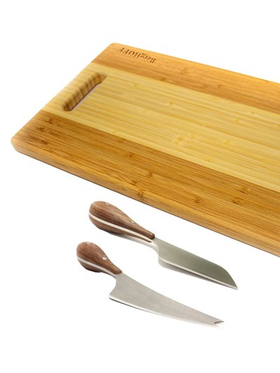 BergHOFF Bamboo 3Pc Two-Tone Board With Handle Set/Aaron Probyn Cheese Knives product