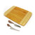 Bamboo 3Pc Two-Toned Cutting Board And Aaron Probyn Cheese Knives Set
