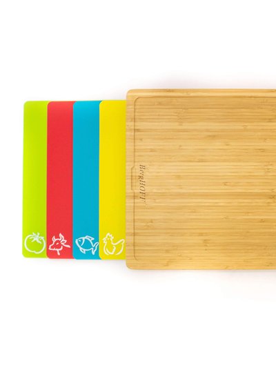 BergHOFF Bamboo Cutting Board Set with 4 multi-colored flexible cutting boards product