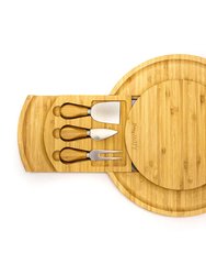 Bamboo Multi-Level Cheese Board Set, with 3 Tools