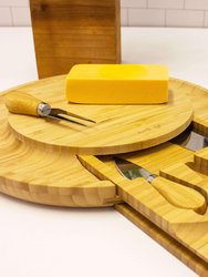 Bamboo Multi-Level Cheese Board Set, with 3 Tools
