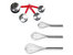 BergHOFF 7PC Stainless Steel Bake Set: 3PC Whisks & 4PC Measuring Cup Set