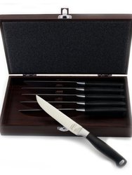 BergHOFF Bistro 7Pc Steak Knife Set with Wooden Case