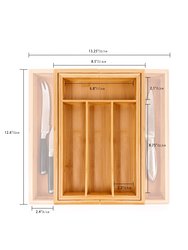 BergHOFF CooknCo Bamboo 6-Slot Expanding Flatware Organizer