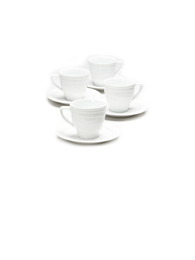 BergHOFF BergHOFF Elan 8.6oz Porcelain Tea Cup and Saucer, Set of 4 product