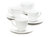 BergHOFF Elan 8.6oz Porcelain Tea Cup and Saucer, Set of 4