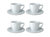 BergHOFF Essentials 12oz Porcelain Breakfast Cup & Saucers, Set of 4