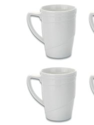 BergHOFF Essentials 12oz Porcelain Coffee Mugs, Set of 4
