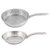 BergHOFF Essentials 18/10 Stainless Steel 3Pc Cookware Set, Fry Pan 8", Skillet 2.5qt., Glass Lid, Induction Cooktop Ready, Belly Shape - Steel