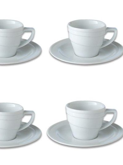 BergHOFF BergHOFF Essentials 3.5oz Porcelain Espresso Cup & Saucers, Set of 4 product