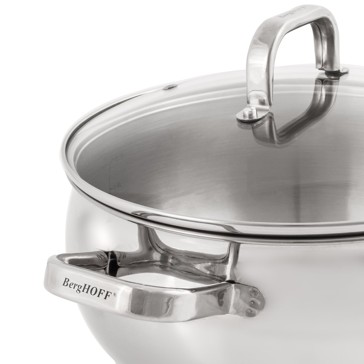 BergHOFF Belly 18/10 Stainless Steel 3-Pc. Fry Pan & Skillet Set, Silver