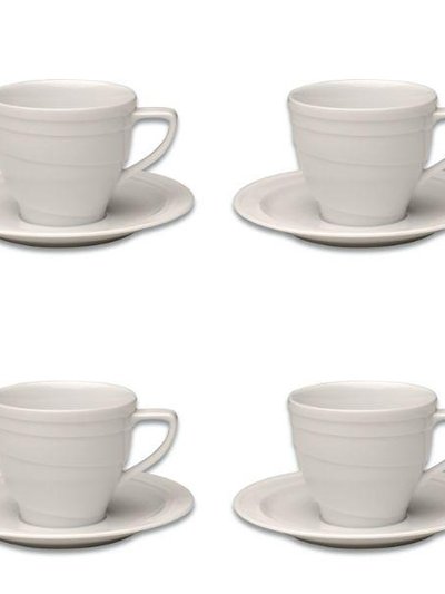 BergHOFF BergHOFF Essentials 6oz Porcelain Cup and Saucer, Set of 4 product