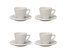 BergHOFF Essentials 6oz Porcelain Cup and Saucer, Set of 4