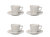 BergHOFF Essentials 6oz Porcelain Cup and Saucer, Set of 4