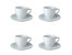 BergHOFF Essentials 8.6oz Porcelain Teacup & Saucers, Set of 4