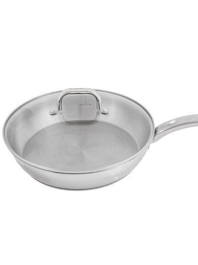 BergHOFF BergHOFF Essentials Belly Shape 18/10 Stainless Steel 10.5" Skillet With Glass Lid 2.5Qt. product