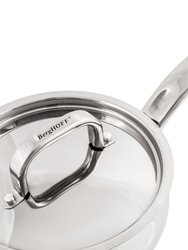 BergHOFF Essentials Belly Shape 18/10 Stainless Steel 6Pc Starter Set, Stockpot, Saucepan, Deep Skillet, Metal Lid