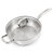 BergHOFF Essentials Belly Shape 18/10 Stainless Steel 9.5" Deep Skillet With Glass Lid 3.2Qt.