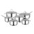 BergHOFF Essentials Comfort 12Pc  18/10 Stainless Steel Cookware Set with Glass Lids