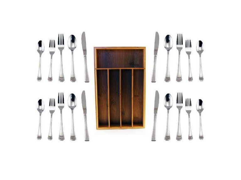 BergHOFF Flatware Service for 12 with Organizer