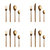 BergHOFF Gem 16pc Flatware Set, Gold Plated