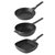 BergHOFF GEM 3Pc Cast Aluminum Nonstick Family Set - Black