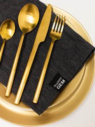 BergHOFF Gem 4pc Flatware Set, Gold Plated