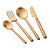 BergHOFF Gem 4pc Flatware Set, Gold Plated