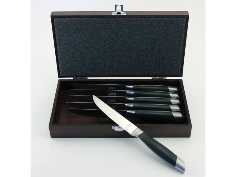 BergHOFF Geminis 7Pc Steak Knife Set with Wooden Case