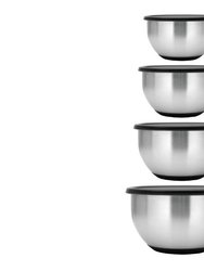 BergHOFF Geminis 8Pc Stainless Steel Mixing Bowl Set with Lids