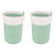 BergHOFF Leo 11.16oz Porcelain Travel Mug, Green, Set of 2