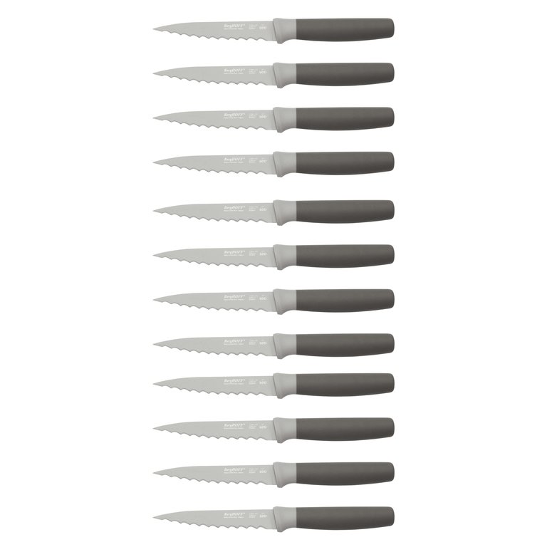 BergHOFF Leo 12Pc Nonstick Steak Knives - Black/Silver