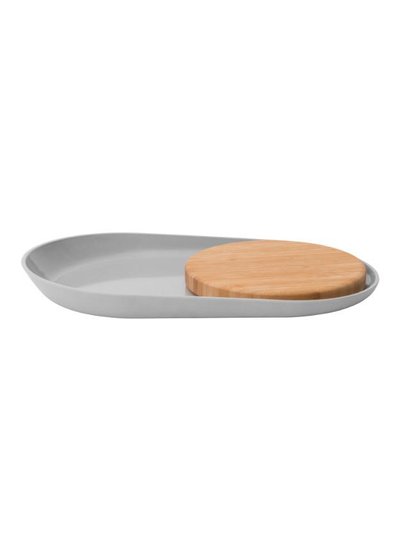 BergHOFF BergHOFF Leo 13.5" Bamboo Oval Plate with Cutting Board, Gray product