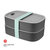 BergHOFF Leo 3PC 1.7QT Dual Bento Box Set with Strap, Gray & Mint - Gray and Mint