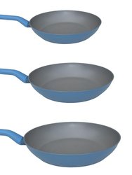 BergHOFF Leo 3PC Non-Stick Fry Pan Set, Blue - Blue