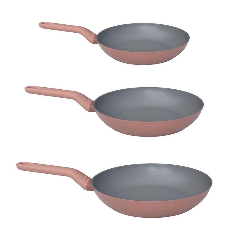 BergHOFF Leo 3PC Non-Stick Fry Pan Set, Canyon Rose