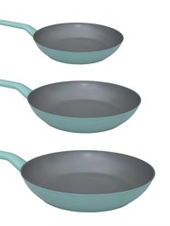 BergHOFF Leo 3PC Non-Stick Fry Pan Set, Dusty Green - Dusty Green