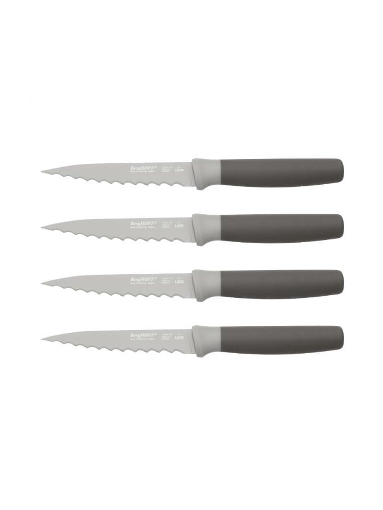 BergHOFF Leo 4Pc 4.5" Stainless Steel Steak Knives, Set of 4, Gray