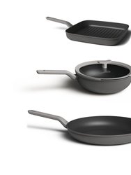 BergHOFF Leo 4Pc Non-Stick Cookware Set, Grey - Grey